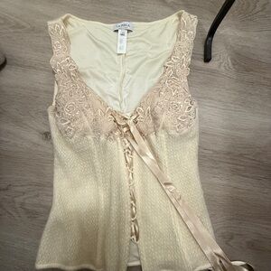 La Perla Cream Satin Top